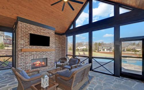 Plan # SW1039 | Outdoor Living Space Photos of Custom Homes Built By Southernwood Homes | Custom Home Builder Flowery Branch GA 